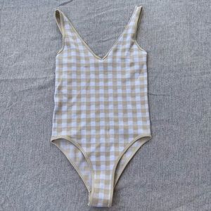 Aura plaid bodysuit